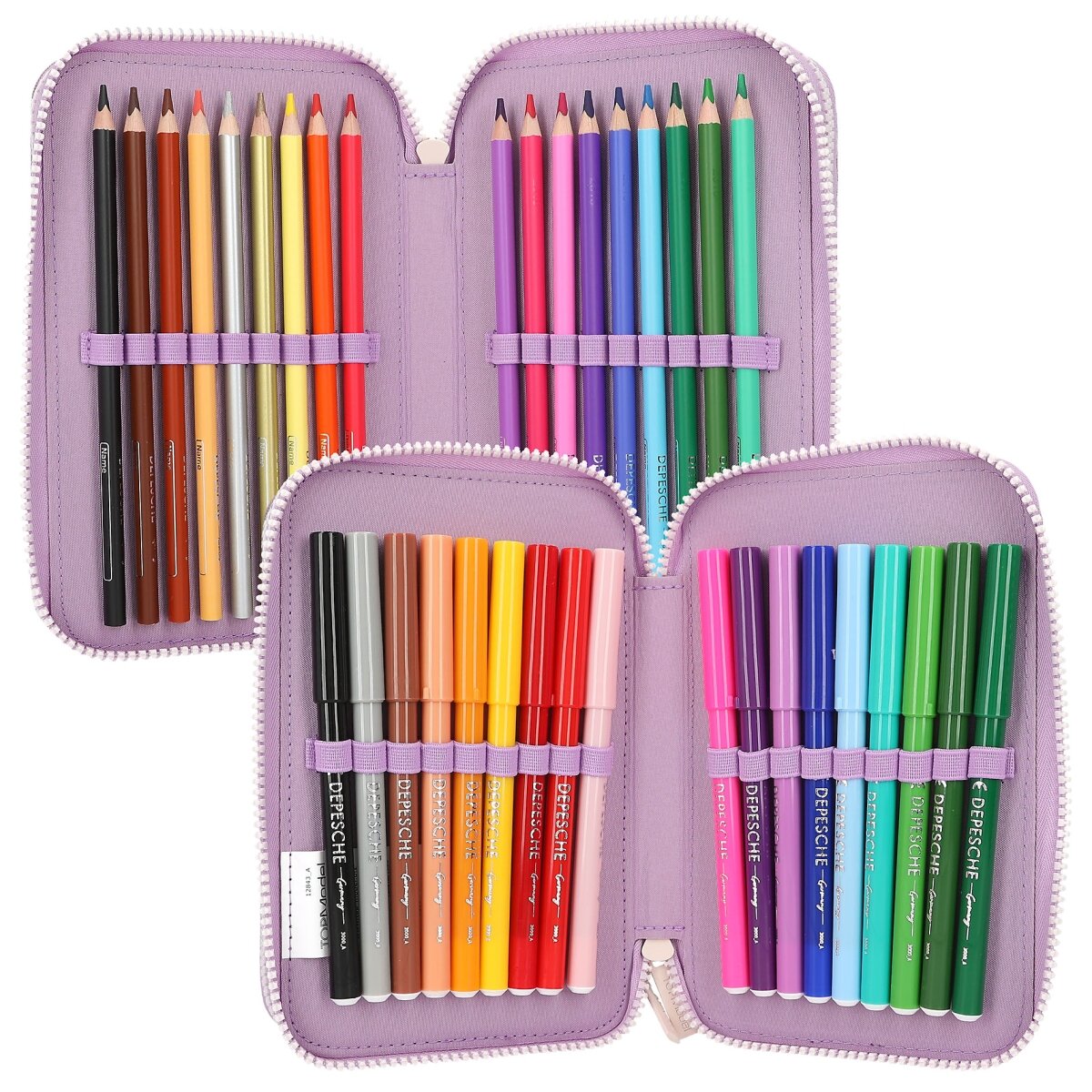 Depesche TOPModel 3-Fach Federtasche LED Hunde Stimmungsbarometer