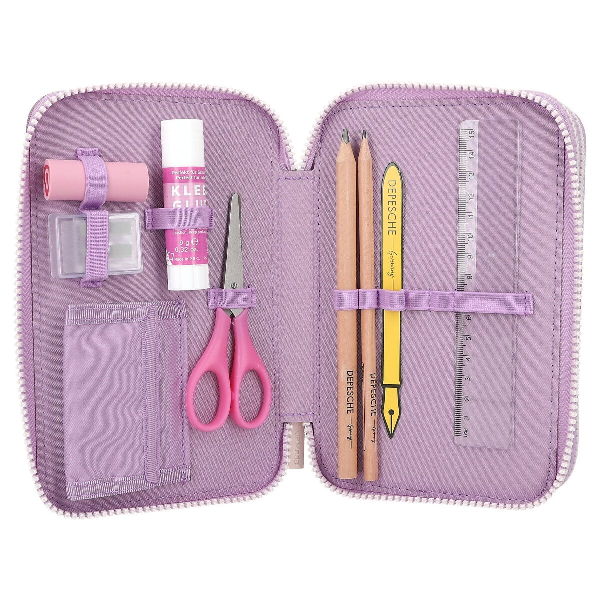 Depesche TOPModel 3-Fach Federtasche LED Hunde Stimmungsbarometer