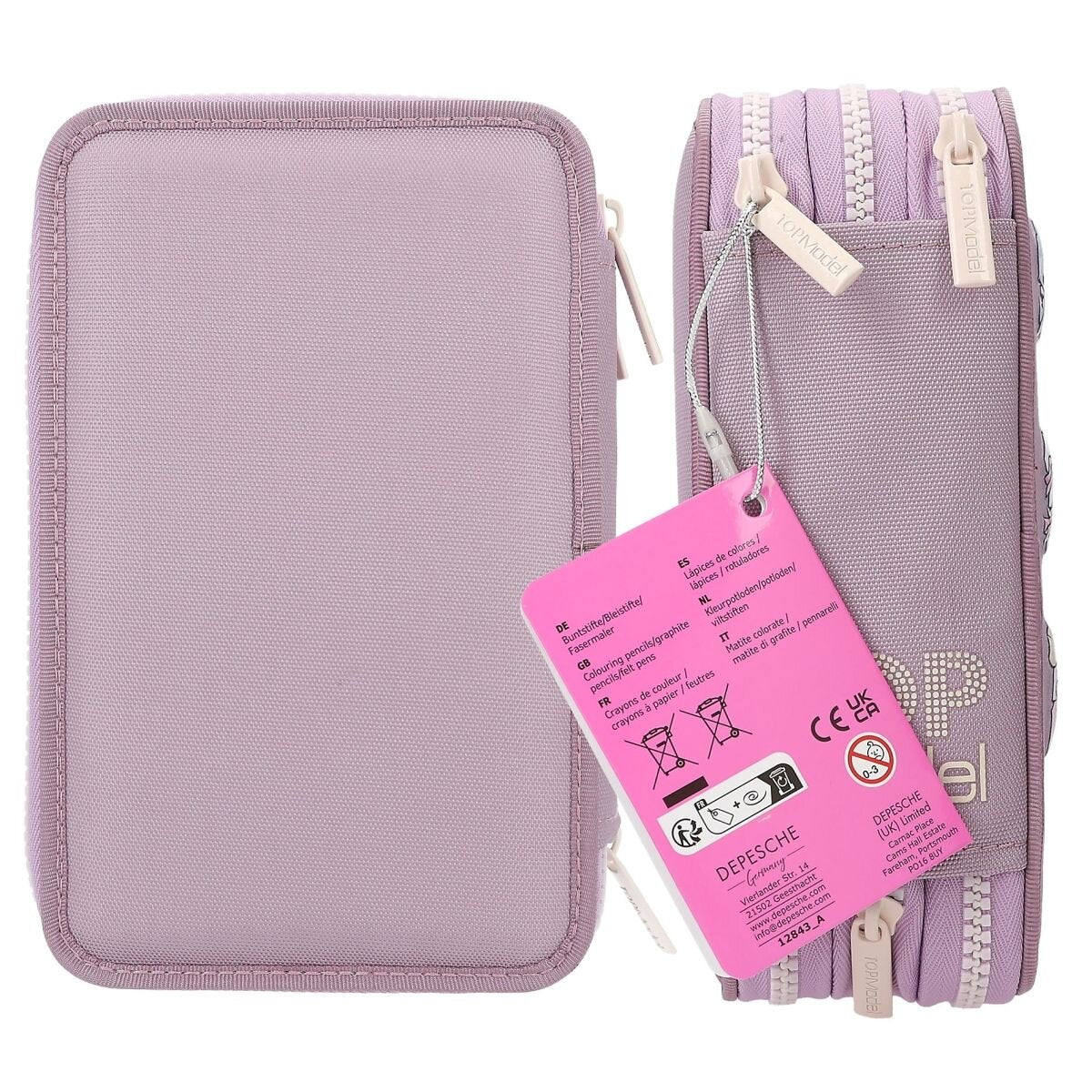 Depesche TOPModel 3-Fach Federtasche LED Hunde Stimmungsbarometer