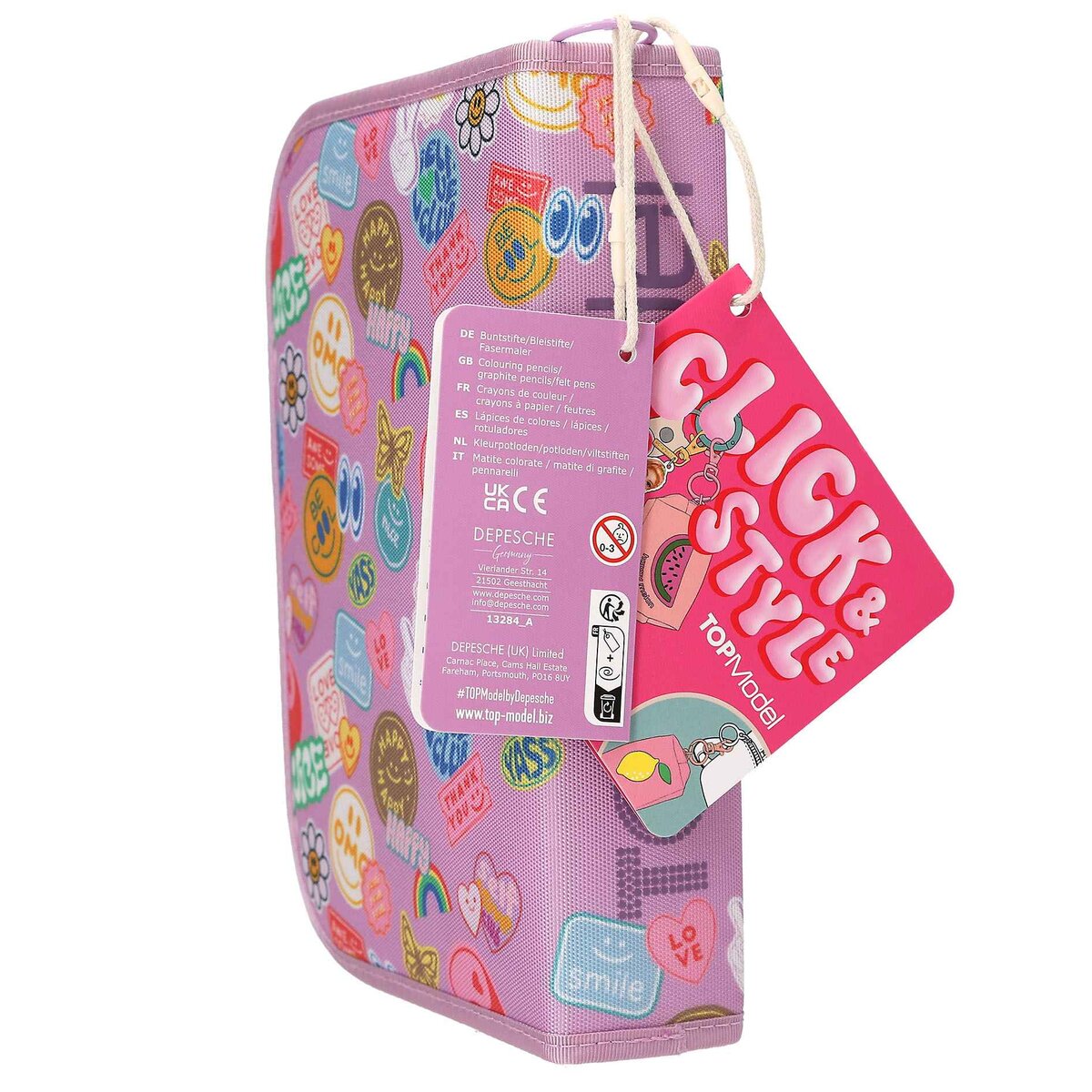 Depesche TOPModel 3 fach Federtasche mit Anhänger Girl Power