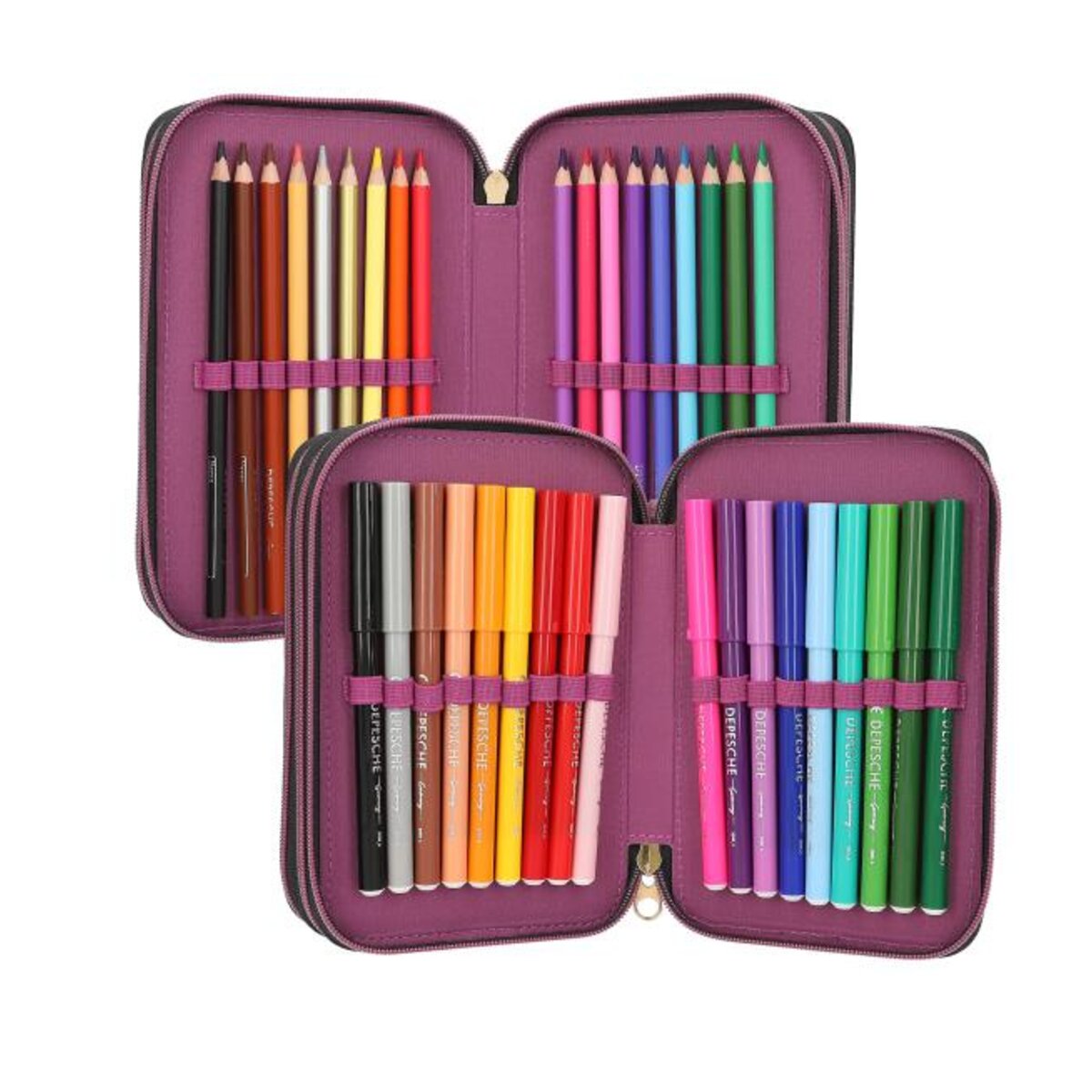 Depesche TOPModel 3 Fach Federtasche REBEL KITTY