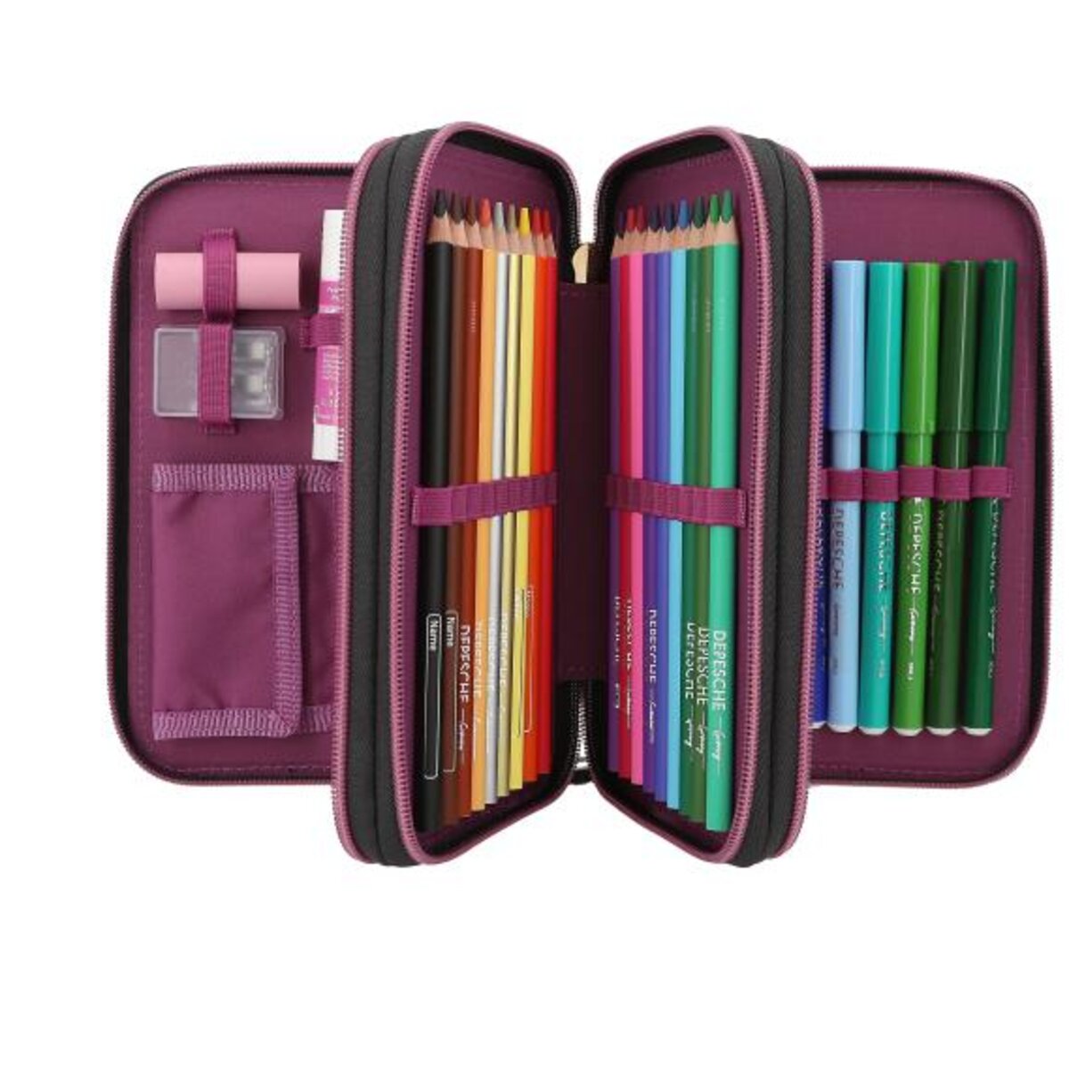 Depesche TOPModel 3 Fach Federtasche REBEL KITTY