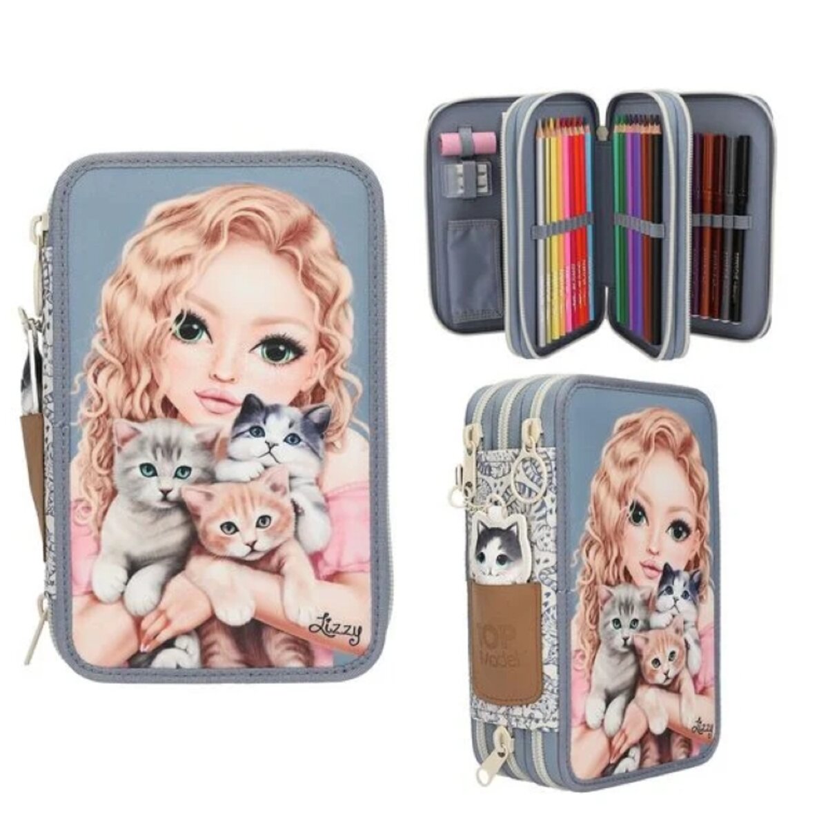 Depesche TOPModel 3fach Federtasche Cat Love