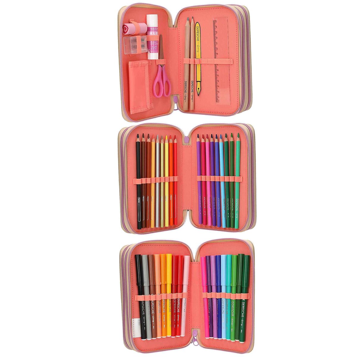 Depesche TOPModel 3fach Federtasche Girl Power