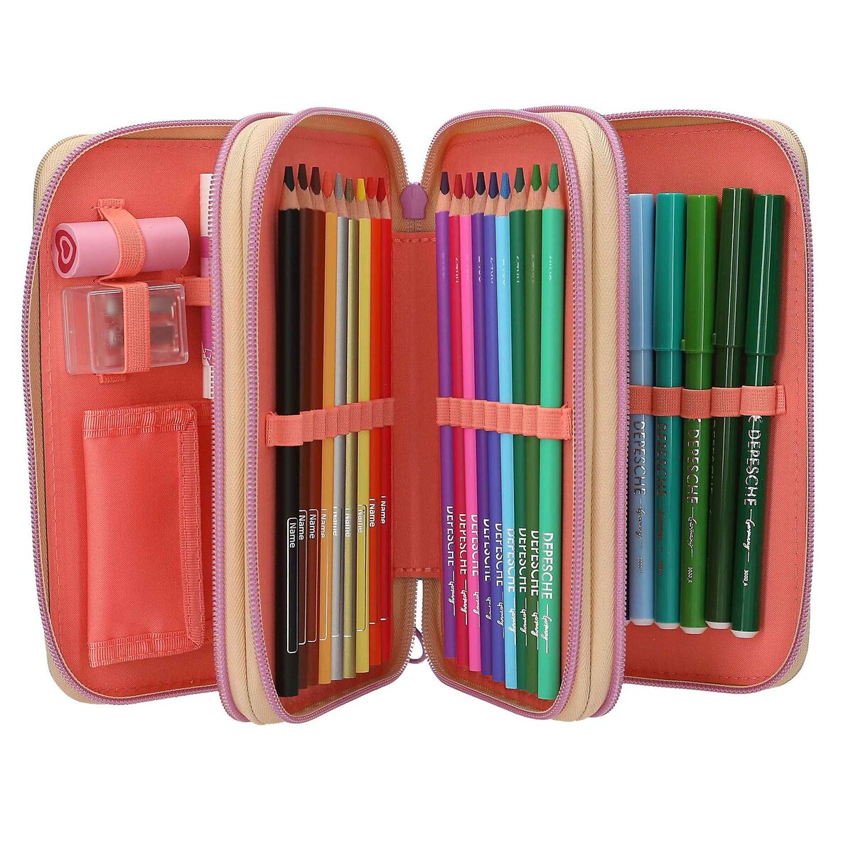 Depesche TOPModel 3fach Federtasche Girl Power