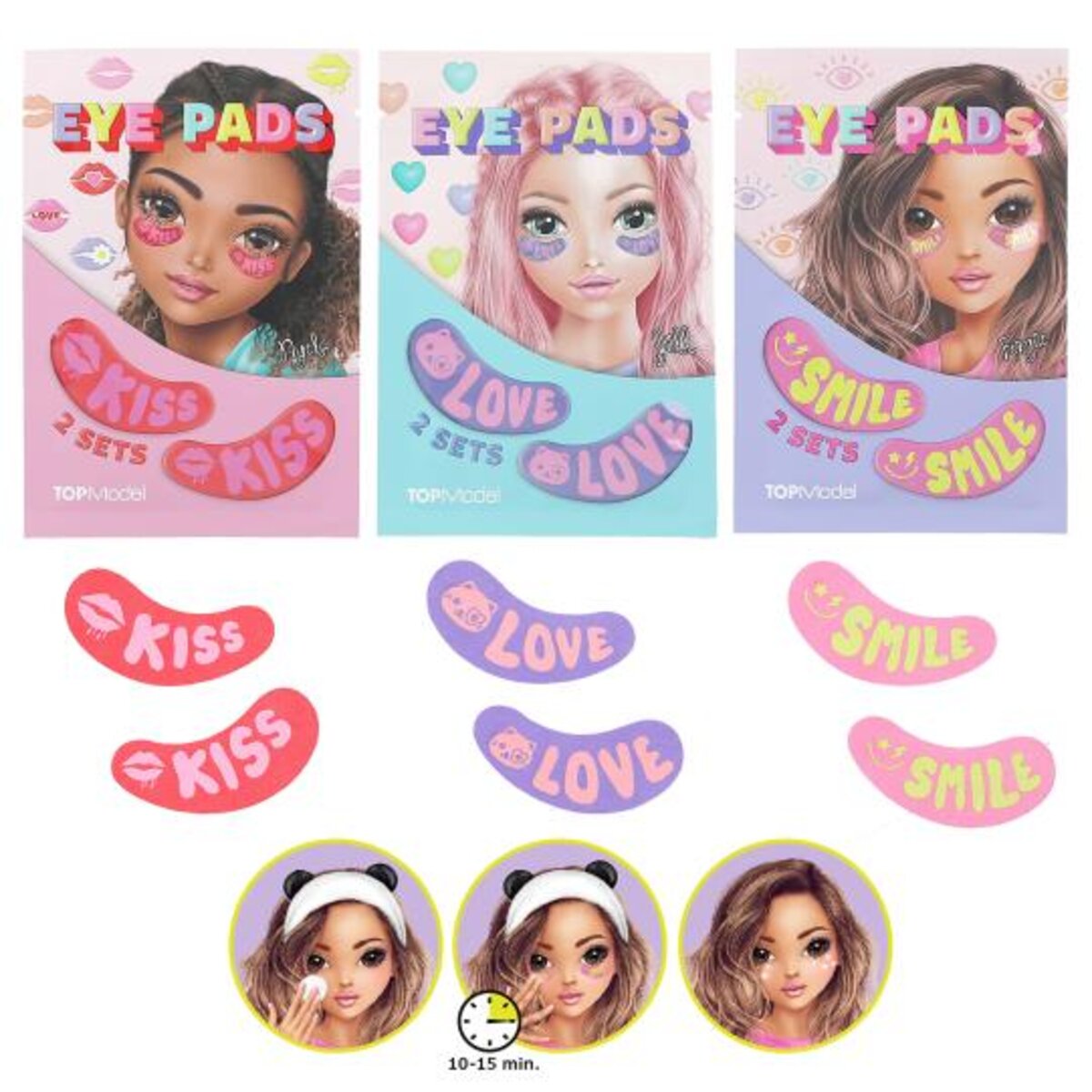 Depesche TOPModel Augenpads bedruckt BEAUTY and ME, 1 Stück, 3-Fach sortiert