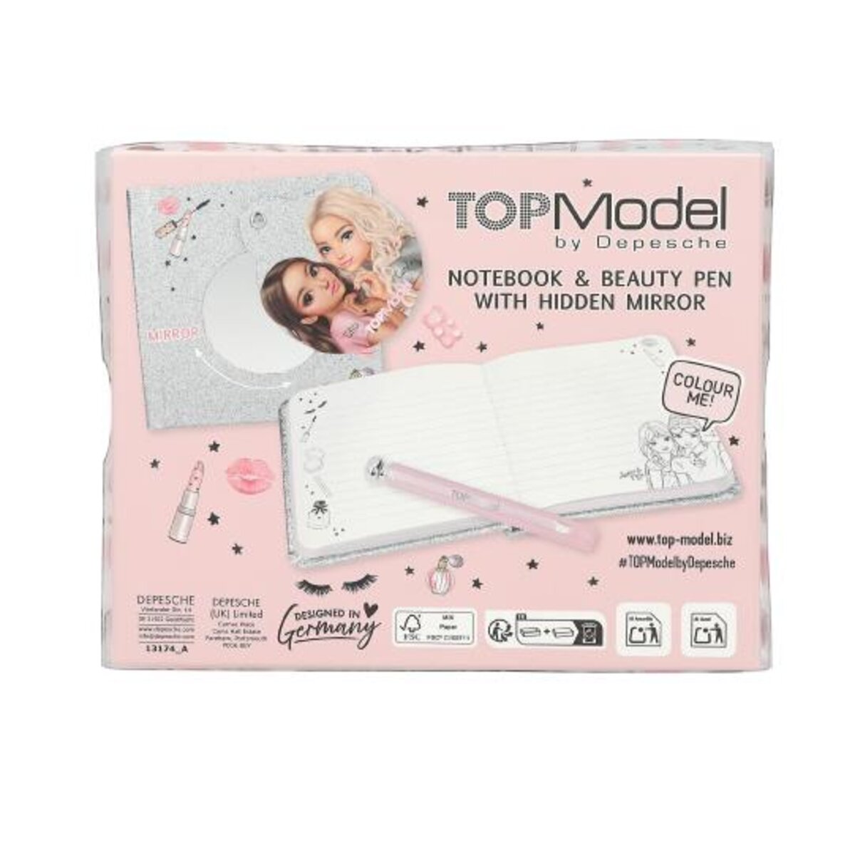 Depesche TOPModel Beauty Notizbuch mit Kugelschreiber