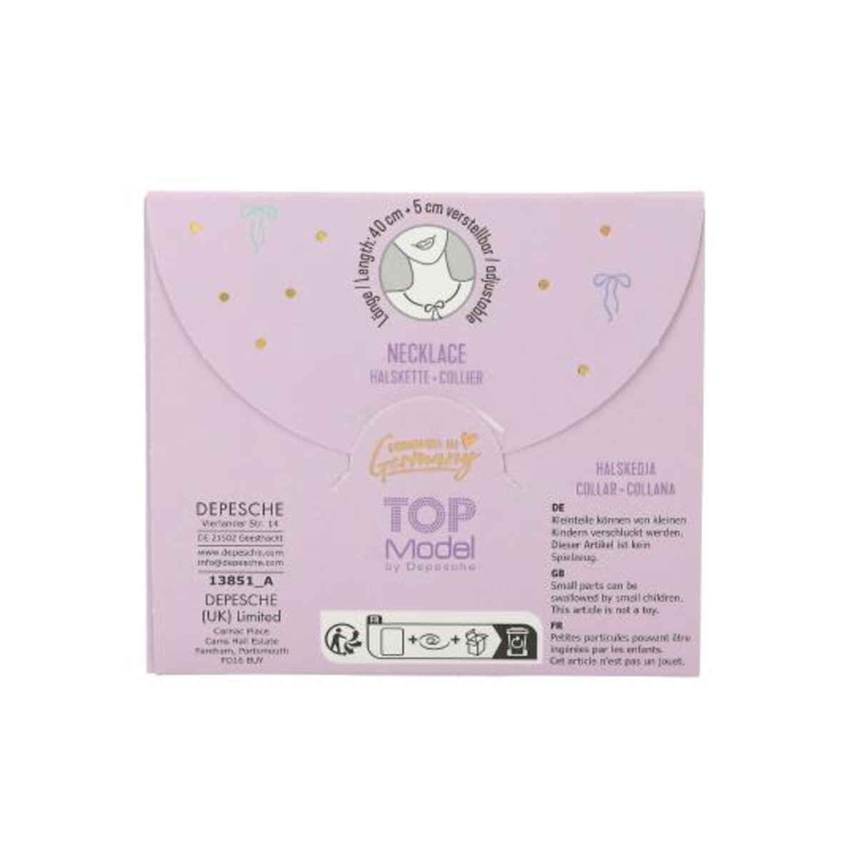 Depesche TOPModel BFF Kettenset mit Schleife, 2-fach sortiert