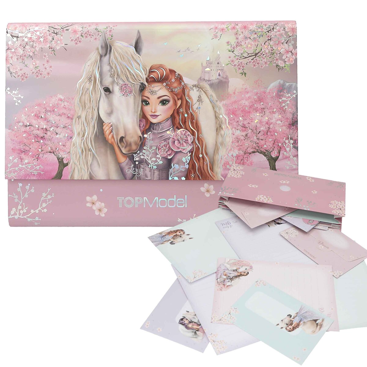 Depesche TOPModel Briefpapier in Fächermappe Viva Violet