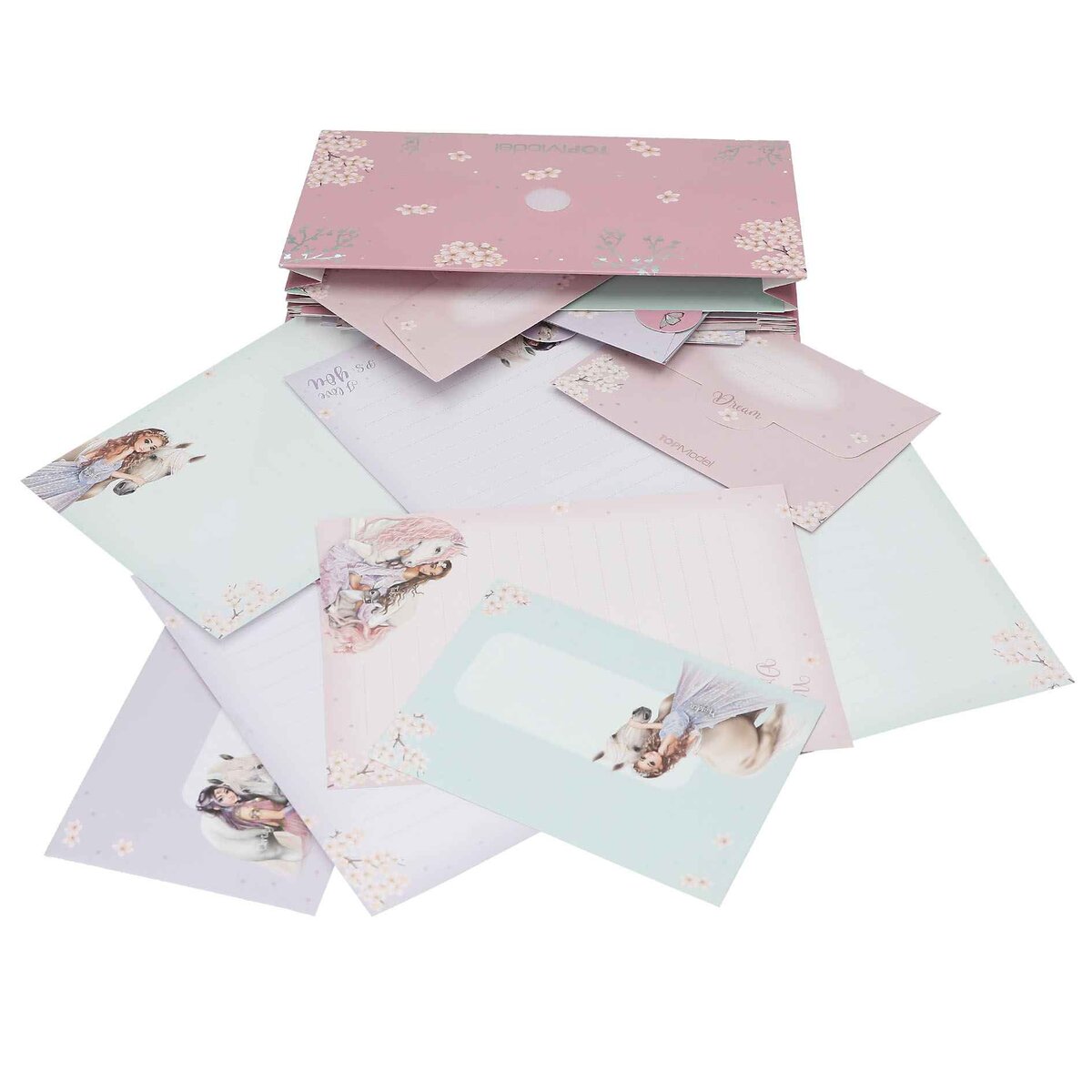 Depesche TOPModel Briefpapier in Fächermappe Viva Violet