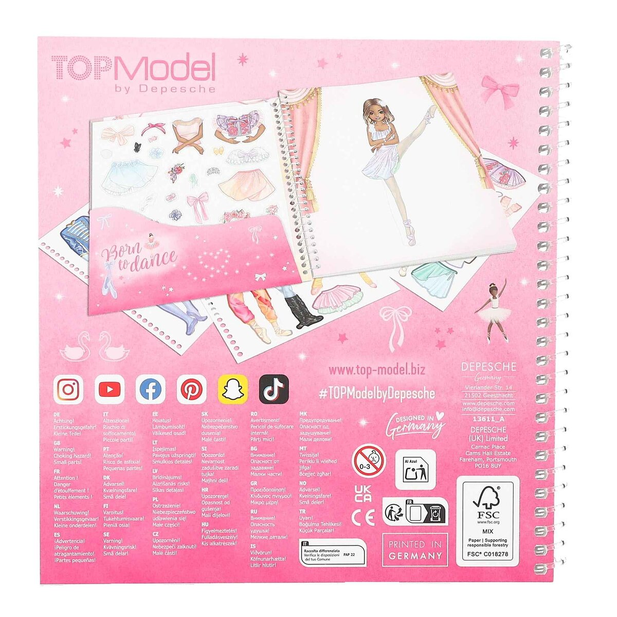 Depesche TOPModel Dress me up Stickerbuch Ballet
