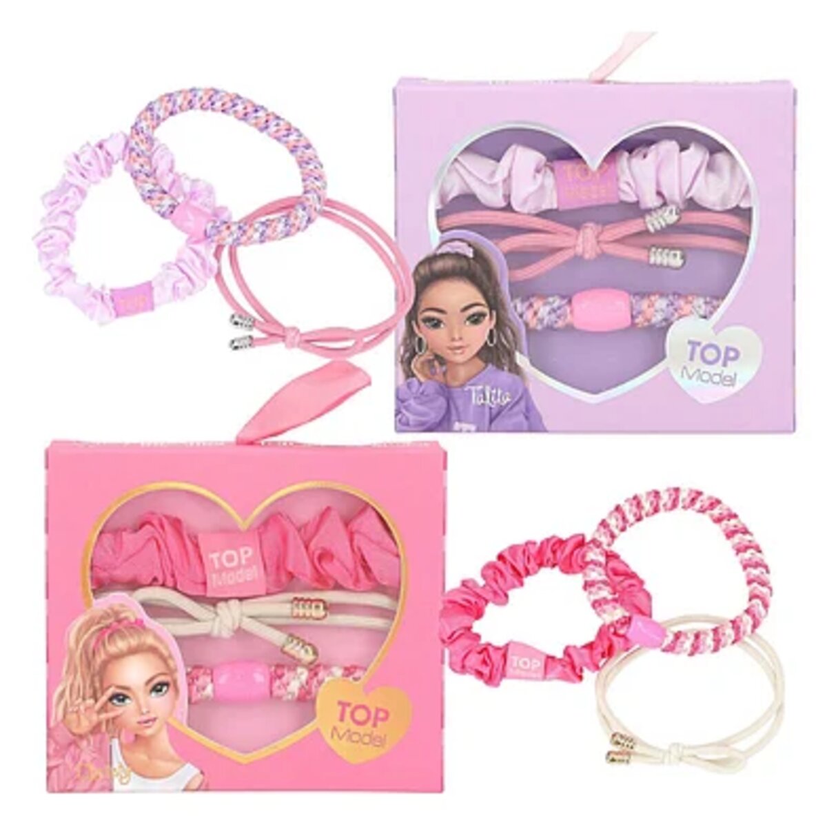 Depesche TOPModel Haargummis Set, 3 Stück, 2-fach sortiert