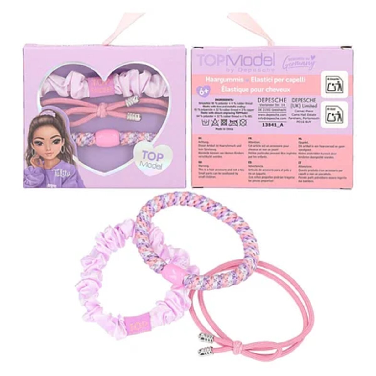 Depesche TOPModel Haargummis Set, 3 Stück, 2-fach sortiert