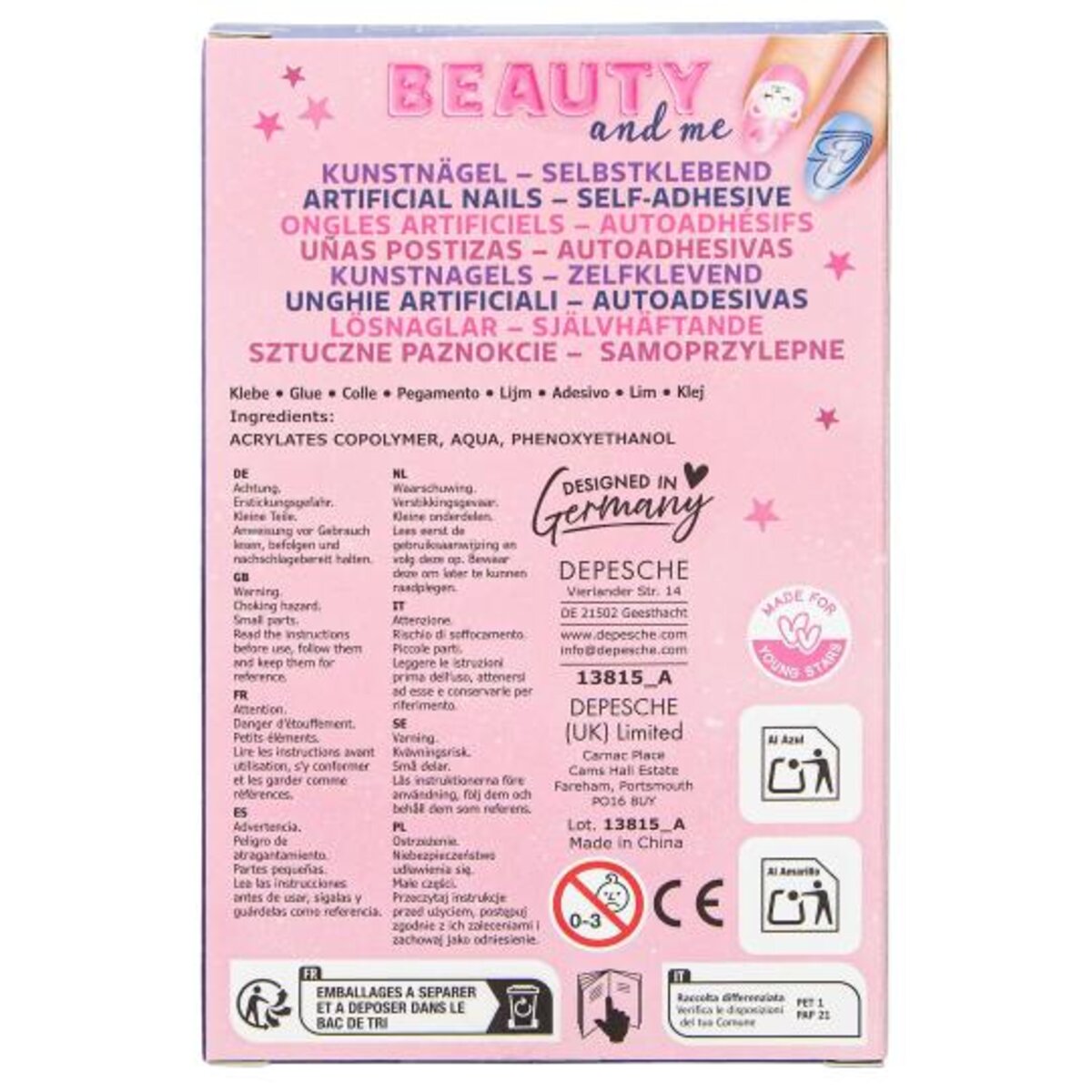 Depesche TOPModel Kunstnägel BEAUTY and ME, 24 Stück