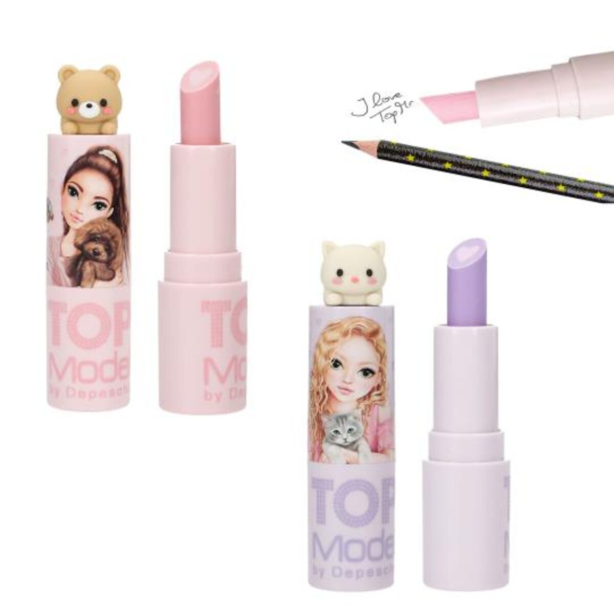 Depesche TOPModel Lippenstift-Radierer mit Topper, sortiert