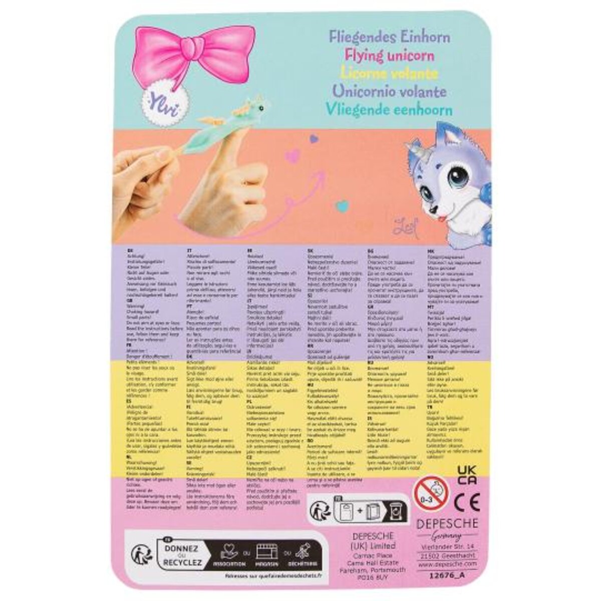 Depesche Ylvi & the Minimoomis Fliegendes Einhorn, 1 Stück, 6-fach sortiert