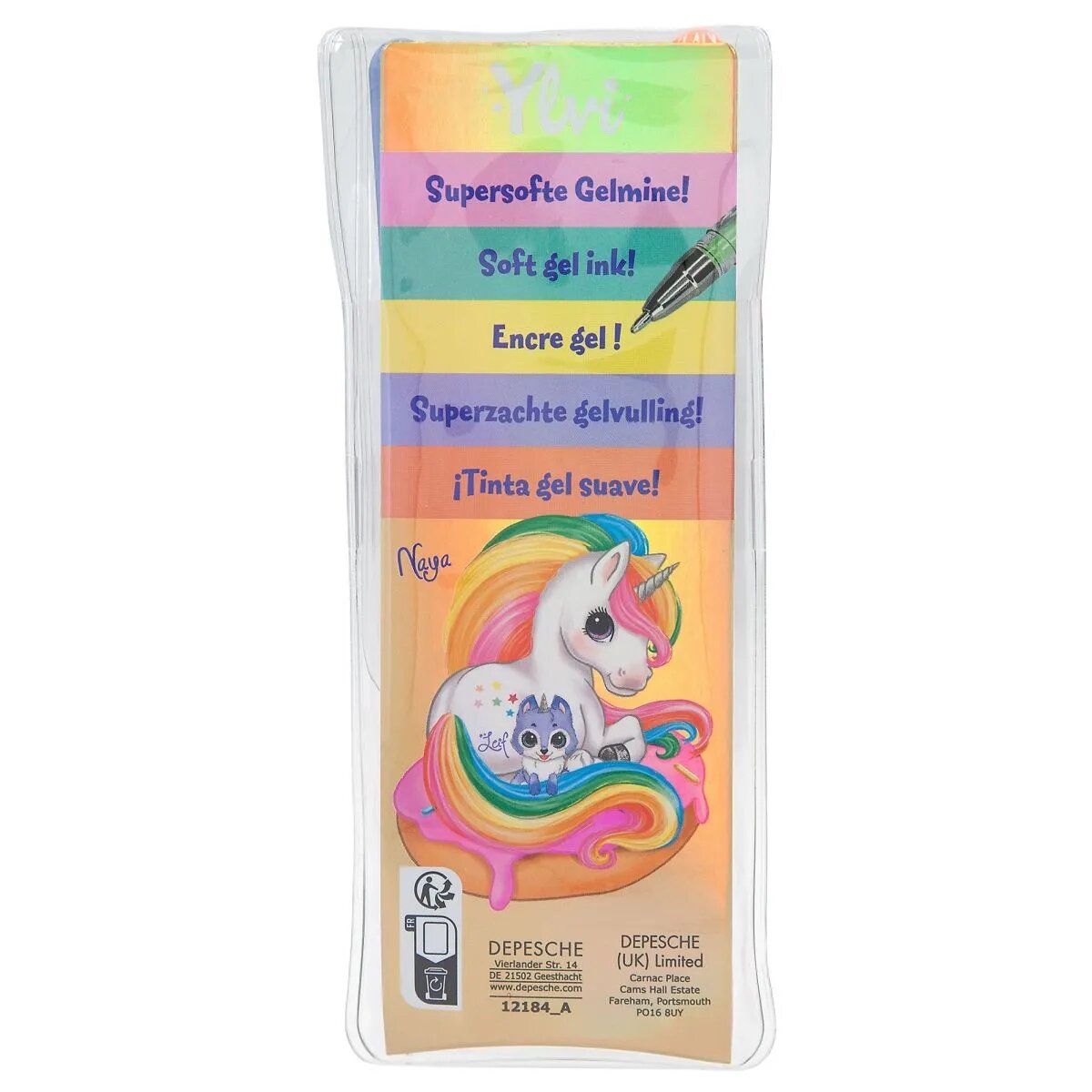 Depesche Ylvi & the Minimoomis Gelstifte-Set in 5 Regenbogenfarben