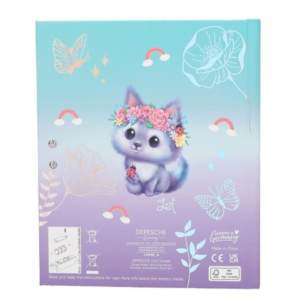 Depesche Ylvi Tagebuch mit LED, Code und Sound