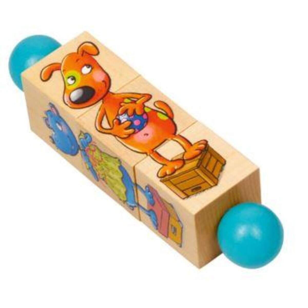 Die Spiegelburg Holz-Dreh-Puzzle Die Lieben Sieben, 1 Stück, 2-fach sortiert