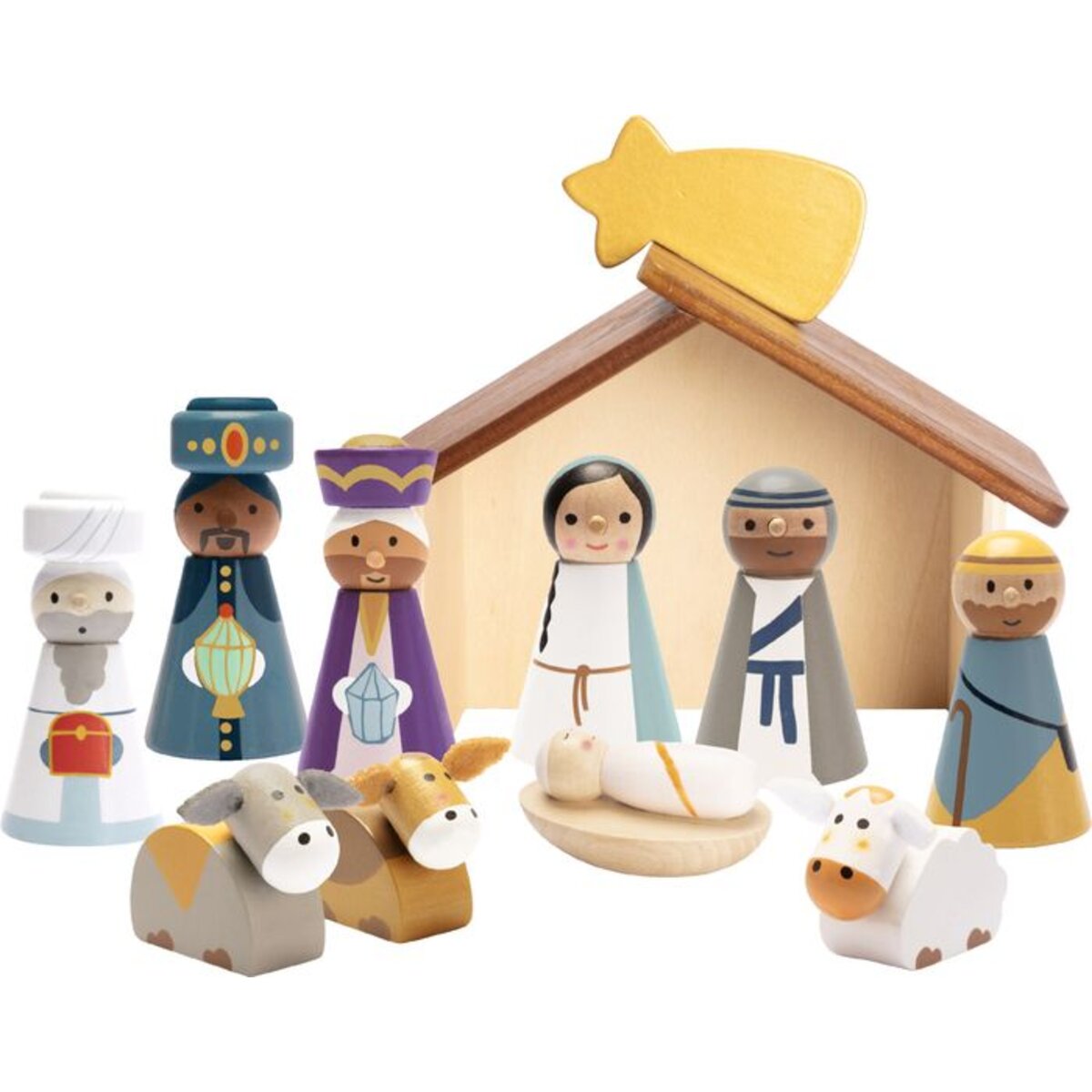 Die Spiegelburg Holzkrippe - Winterzauber im Weihnachtswald