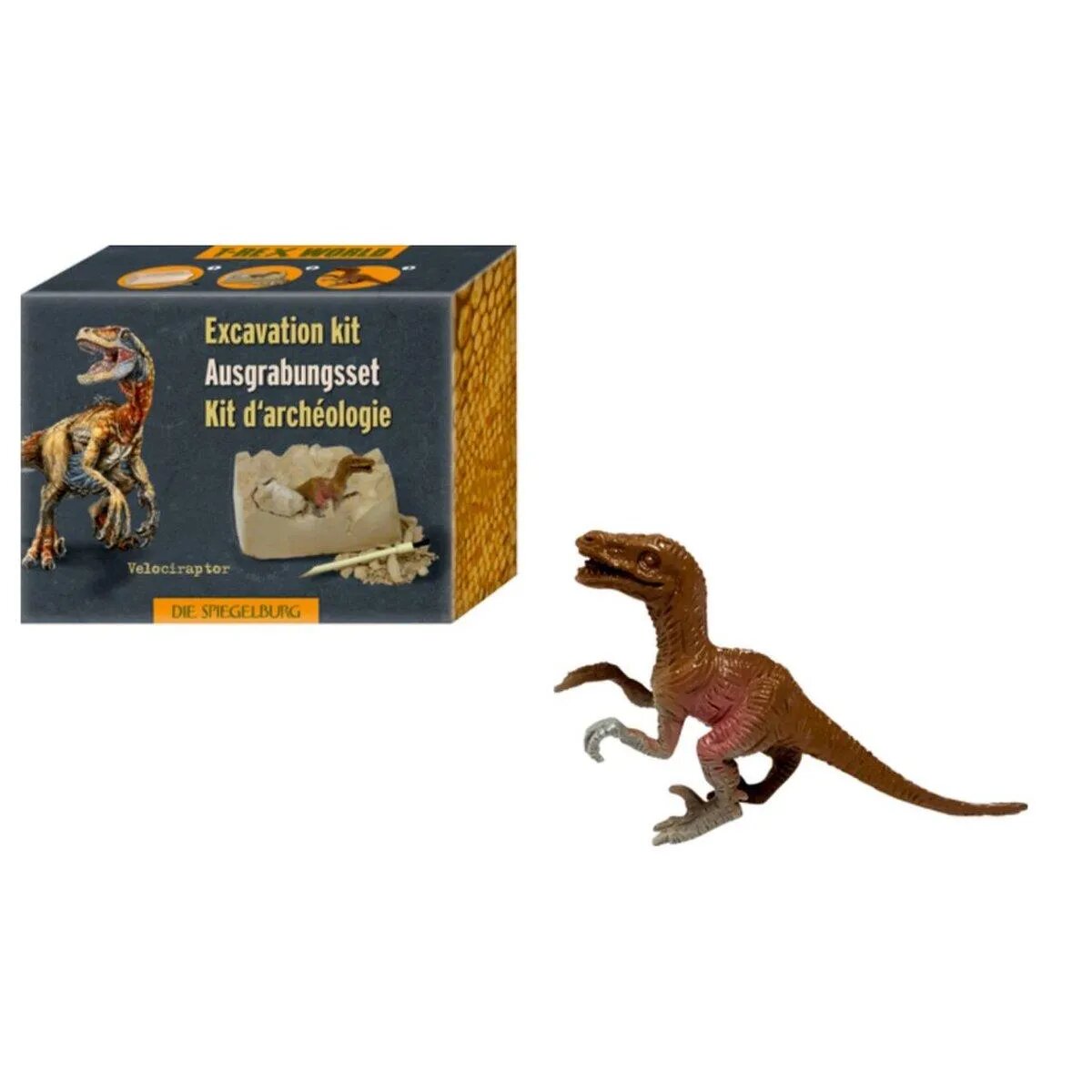 Die Spiegelburg Mini-Ausgrabungsset Dino-Figur T-Rex World, 1 Stück, 4-fach sortiert
