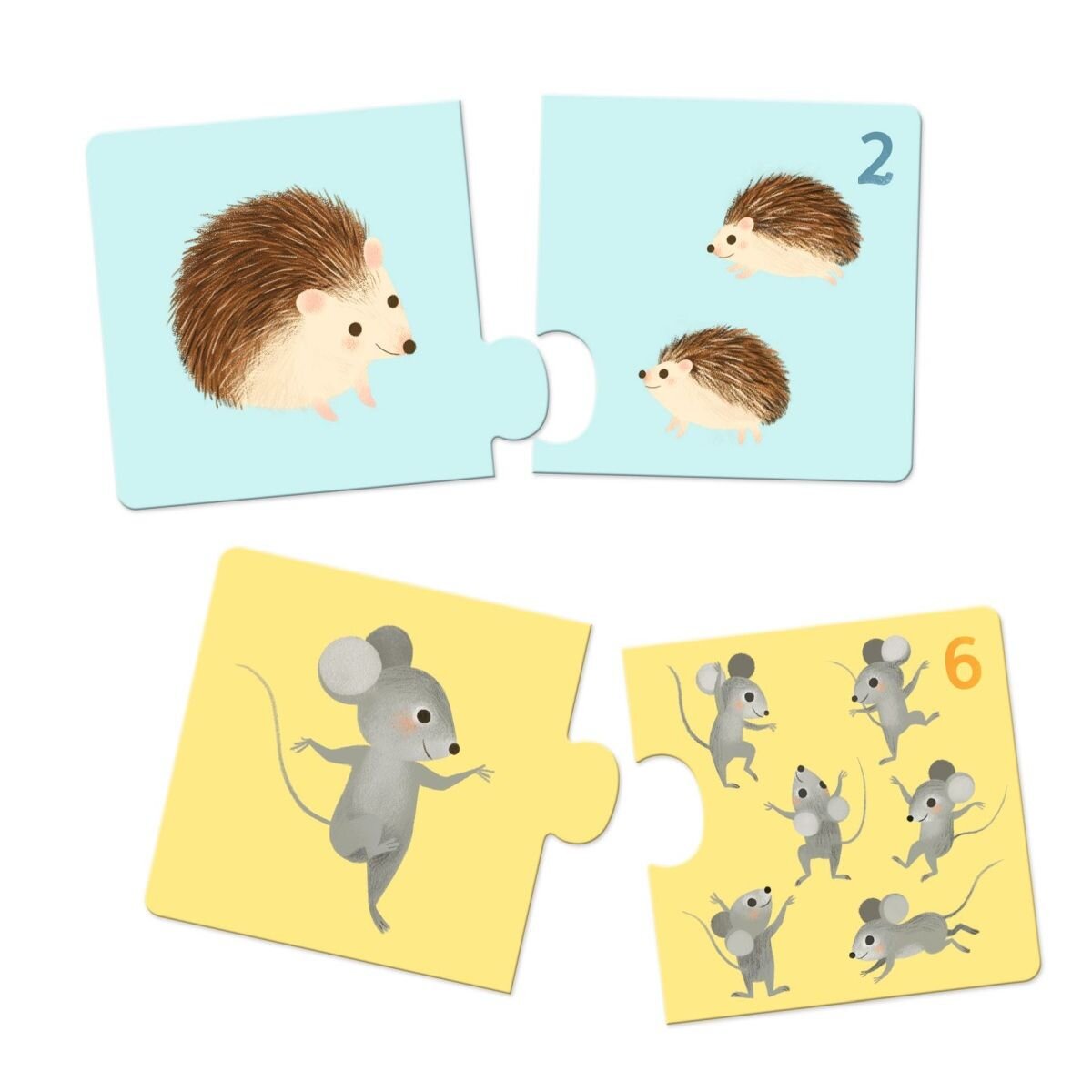 Djeco Lernspiel: Puzzle duo: Tierbabys