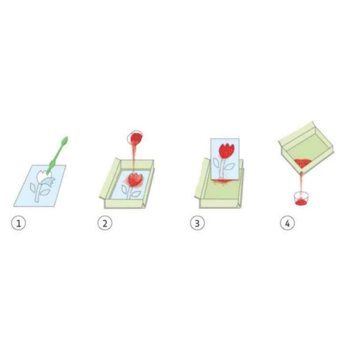 Djeco Sandbild Regenbogen Fische