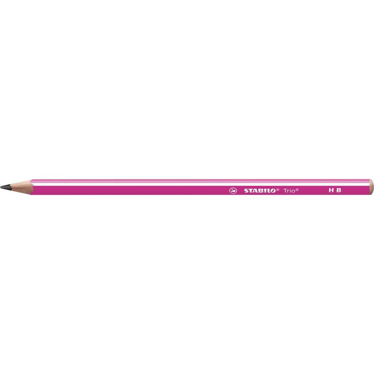 Dreikant-Schulbleistift - STABILO Trio Bleistift in pink - Einzelstift - Härtegrad HB