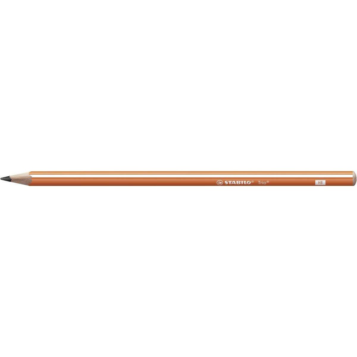 Dreikant-Schulbleistift - STABILO Trio Bleistift in orange - Einzelstift - Härtegrad HB