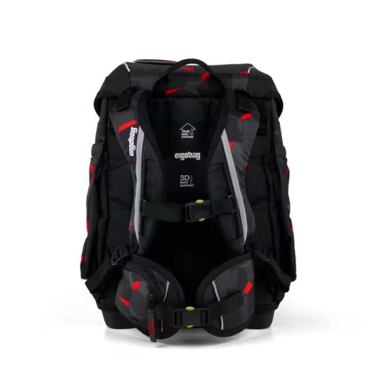 ergobag cubo Set Schulranzen-Set TaekBärdo Grau Rot 5-teilig 19 Liter