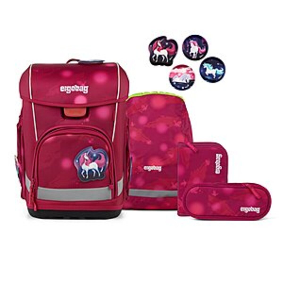 ergobag Cubo Light Schulrucksack-Set MondzauBär, 6 teilig