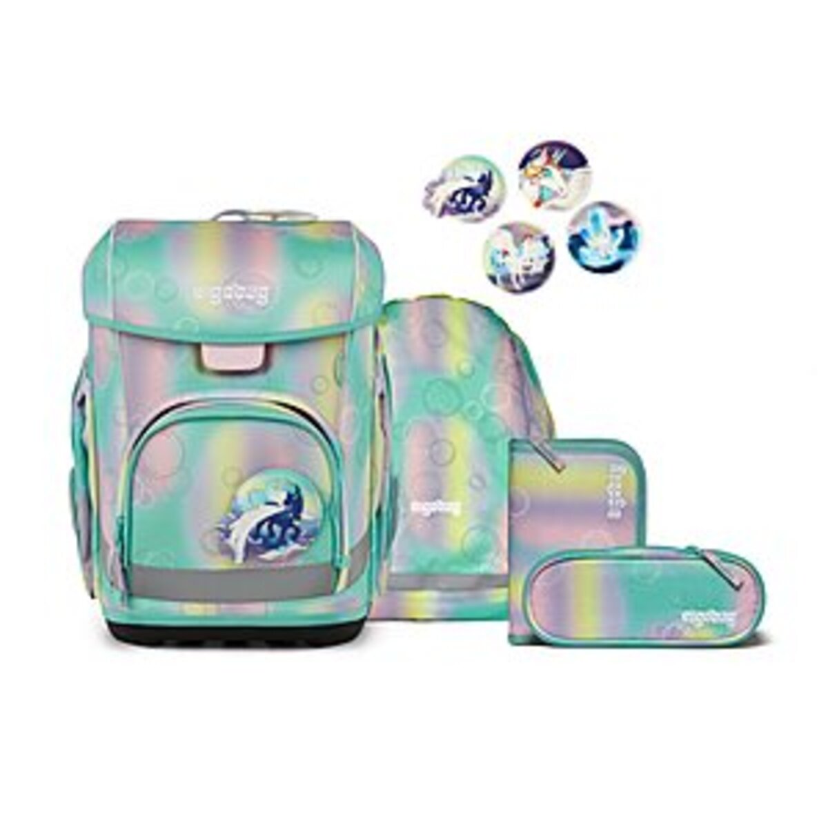 ergobag Cubo Light Schulrucksack-Set ZauBärwelt, 6-teilig