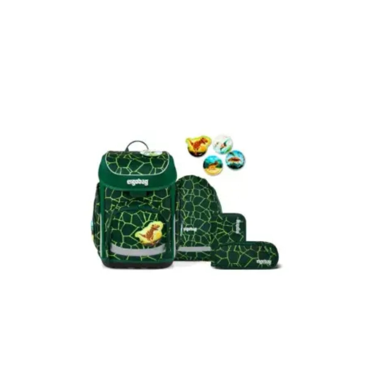 ergobag Cubo Schulrucksack-Set BärRex, 6-teilig