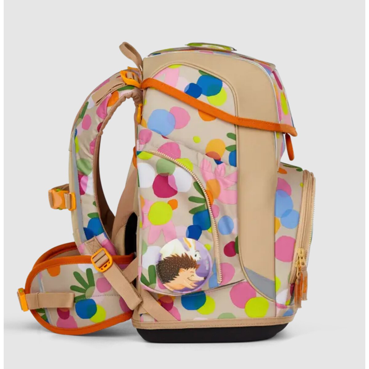 ergobag CUBO Schulrucksack-Set Flower PowBär, 5-teilig