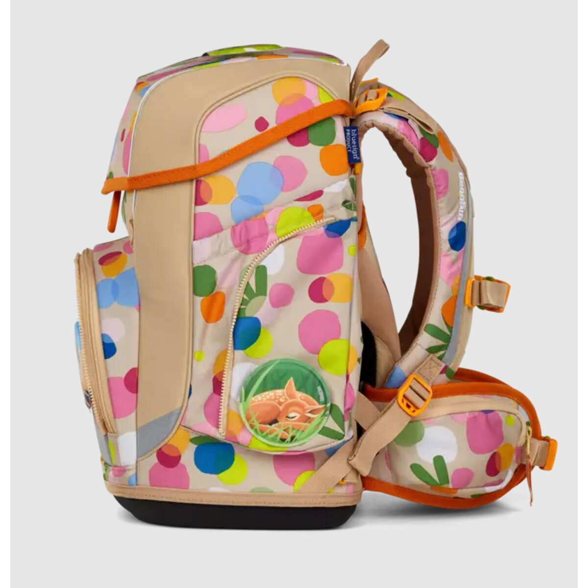 ergobag CUBO Schulrucksack-Set Flower PowBär, 5-teilig