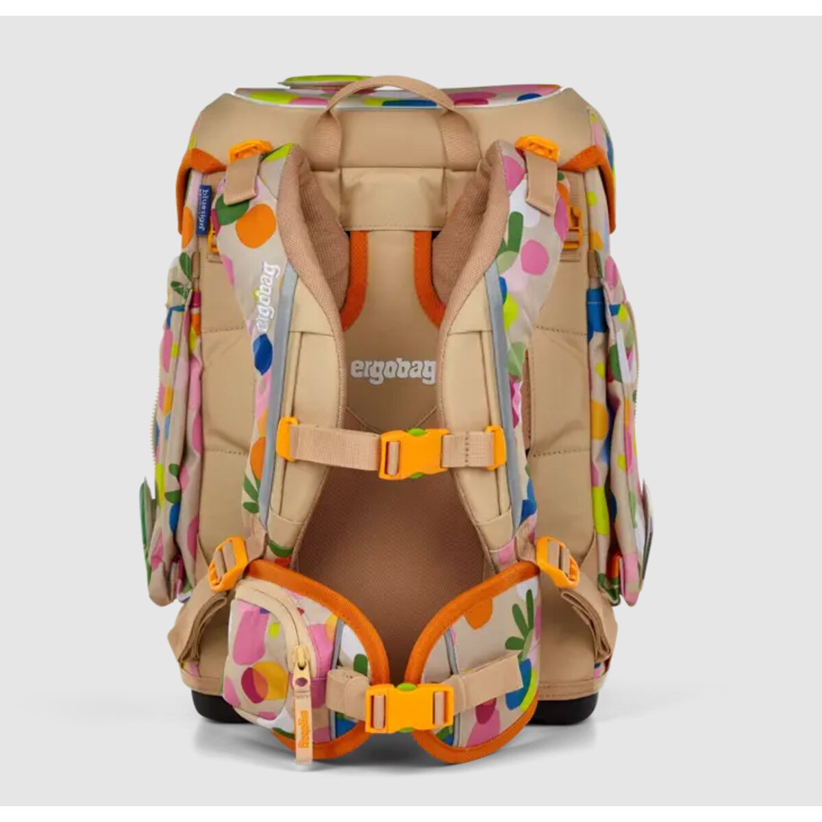 ergobag CUBO Schulrucksack-Set Flower PowBär, 5-teilig