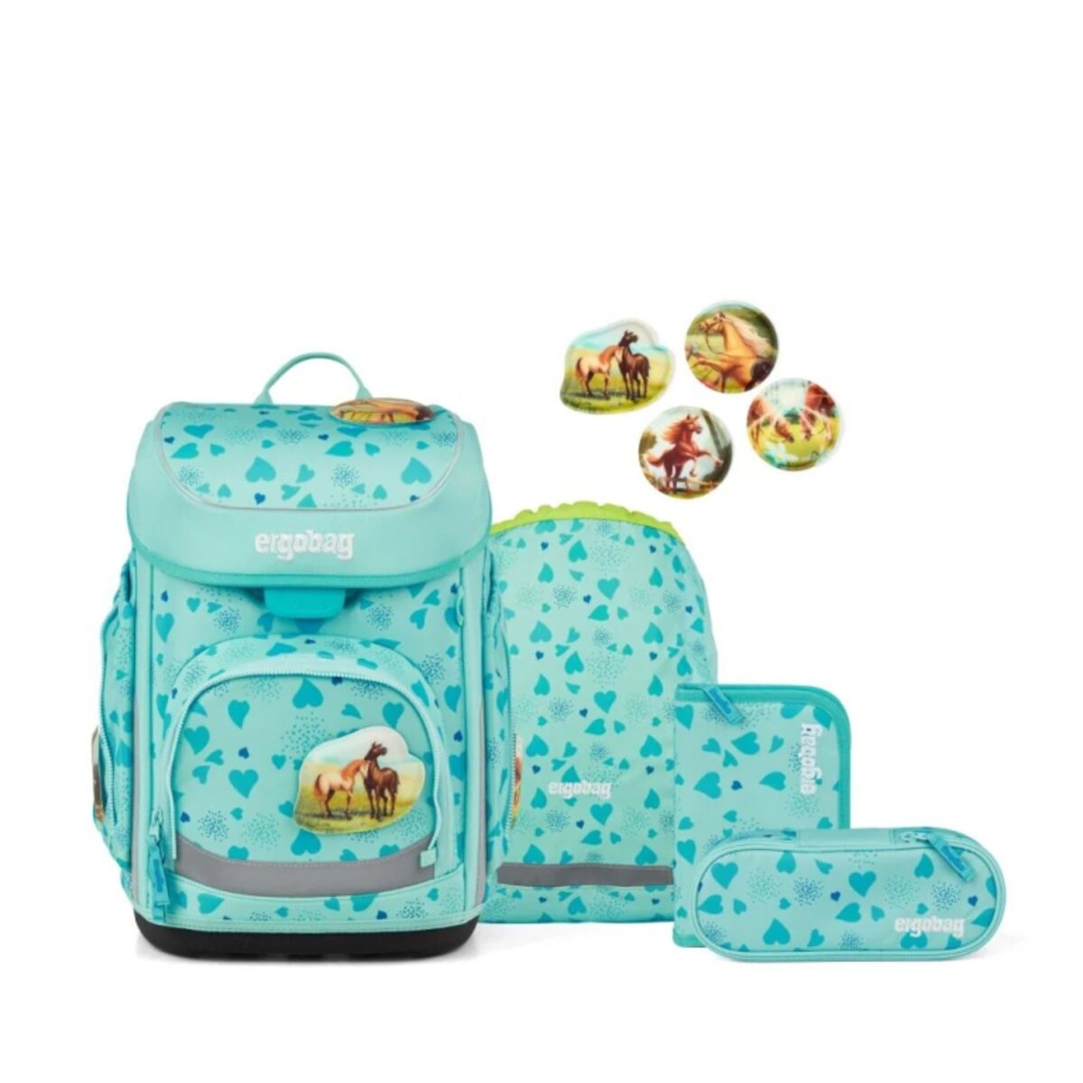 ergobag Cubo Schulrucksack-Set ReitBärtraum, 6-teilig
