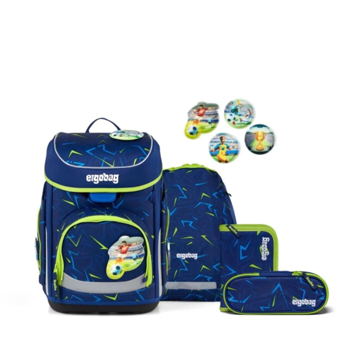 ergobag Cubo Schulrucksack-Set SpitzenreitBär, 6-teilig