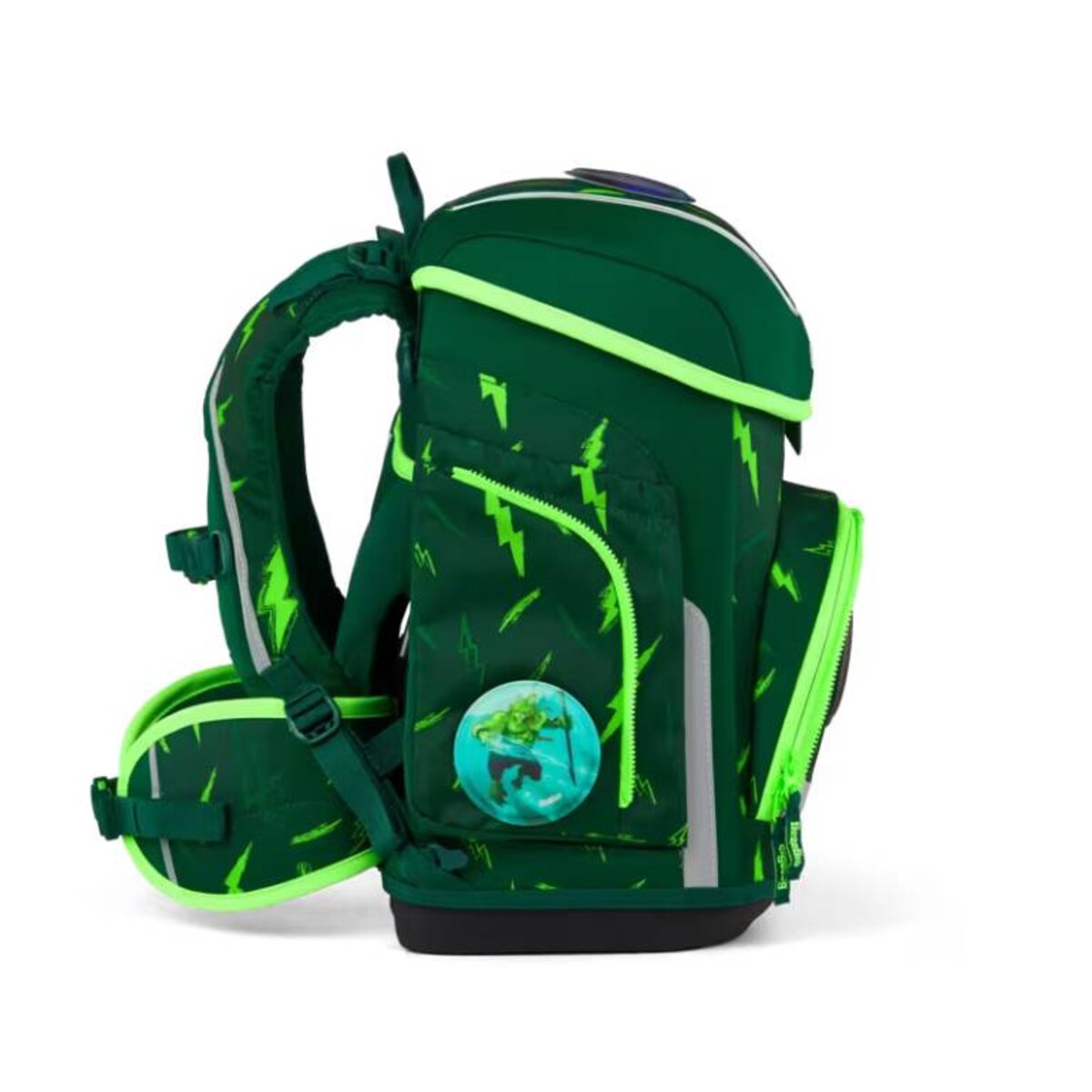 ergobag cubo Set Schulranzen-Set Bärtastisch Grün 5-teilig 19 Liter