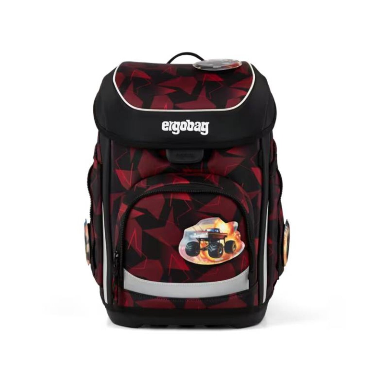 ergobag cubo Set Schulranzen-Set UnaufhaltBär Schwarz Rot 5-teilig 19 Liter