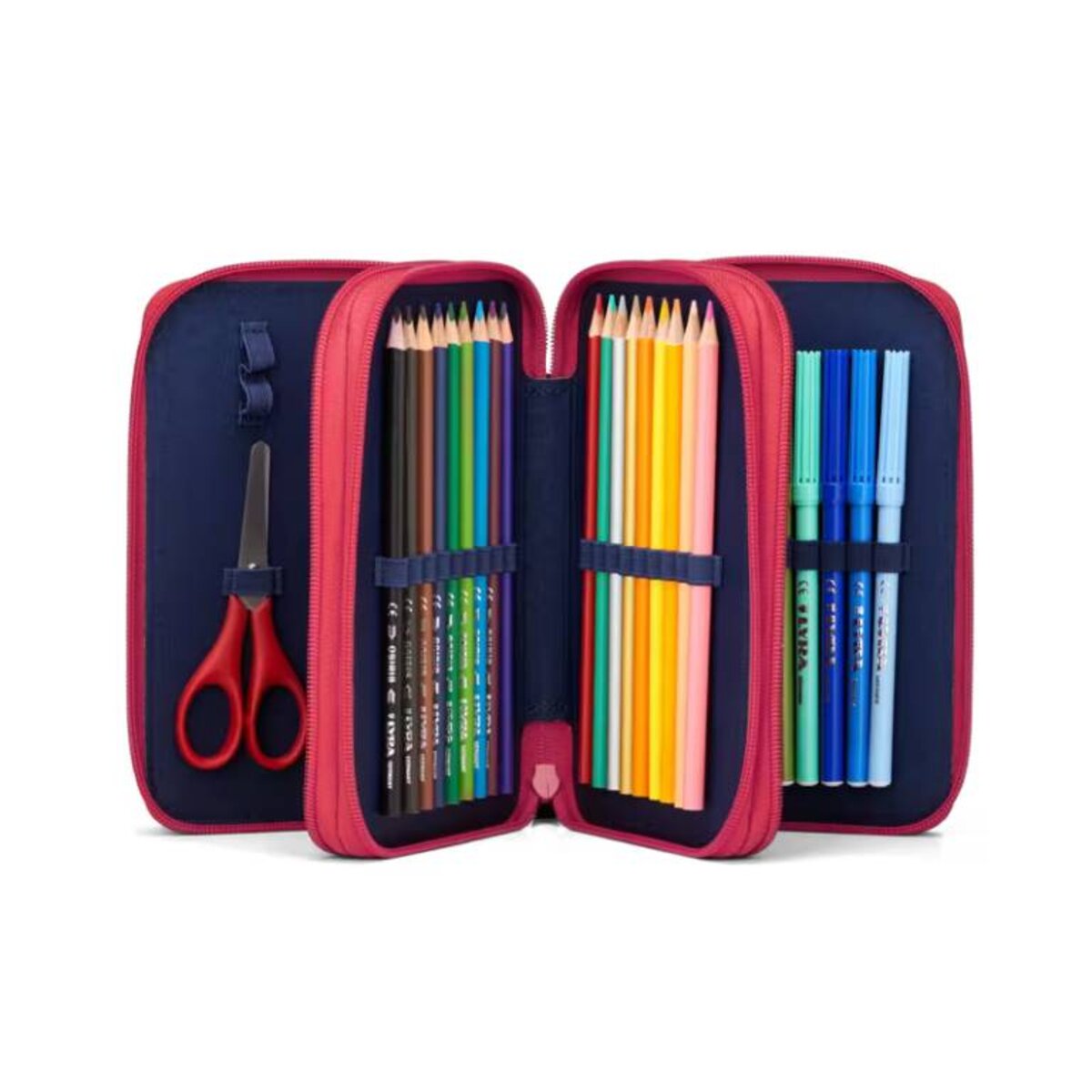 ergobag Maxi Mäppchen MonzauBär rosa 40-teilig 20 x 6,5 x 13.5 cm