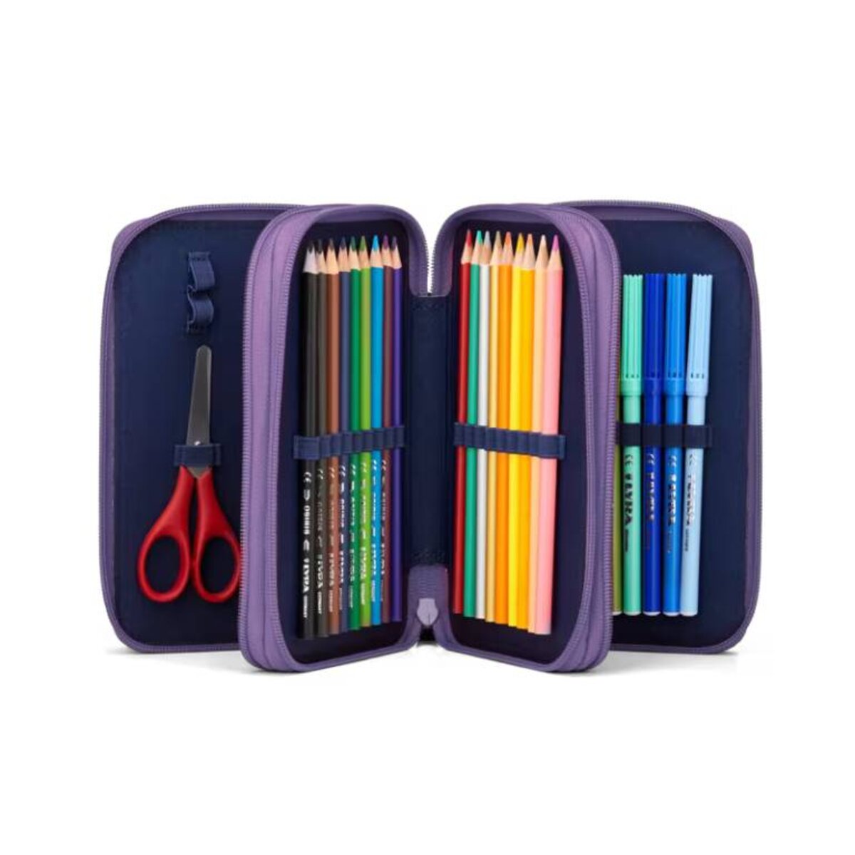 ergobag Maxi Mäppchen PonyBäradies lila 40-teilig 20 x 6,5 x 13.5 cm