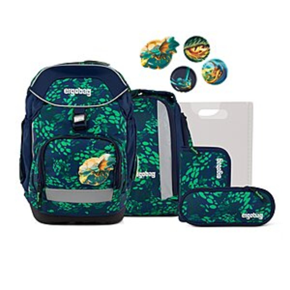 ergobag Pack Schulrucksack-Set DrachenbezwingBär, 6-teilig