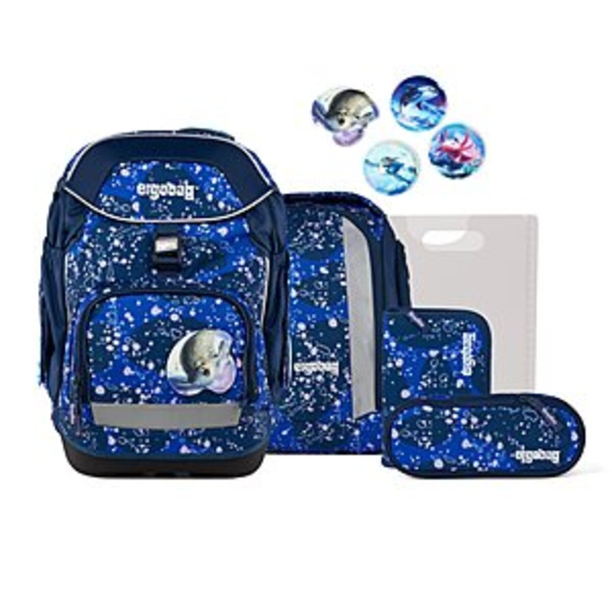 ergobag Pack Schulrucksack-Set OzeanBärwohner, 6-teilig