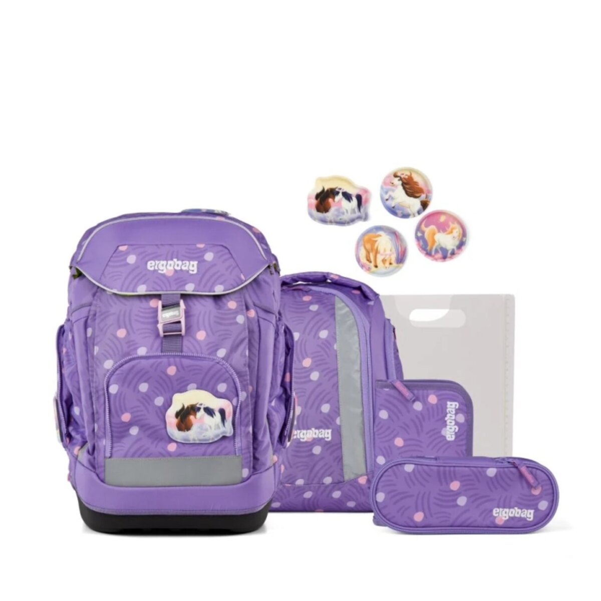 ergobag Pack Schulrucksack-Set PonyBärparadies, 6-teilig