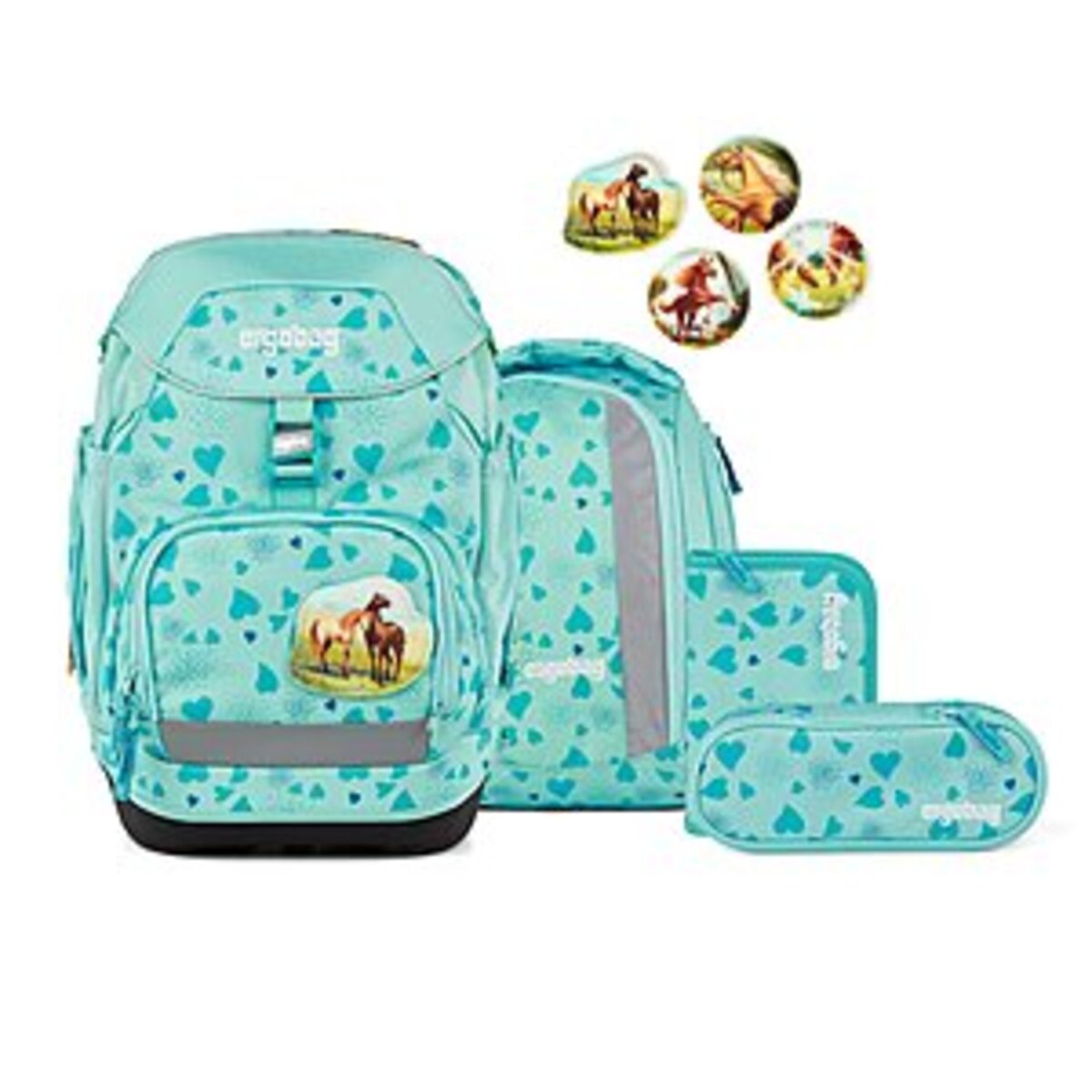 ergobag Pack Schulrucksack-Set ReitBärtraum, 6-teilig