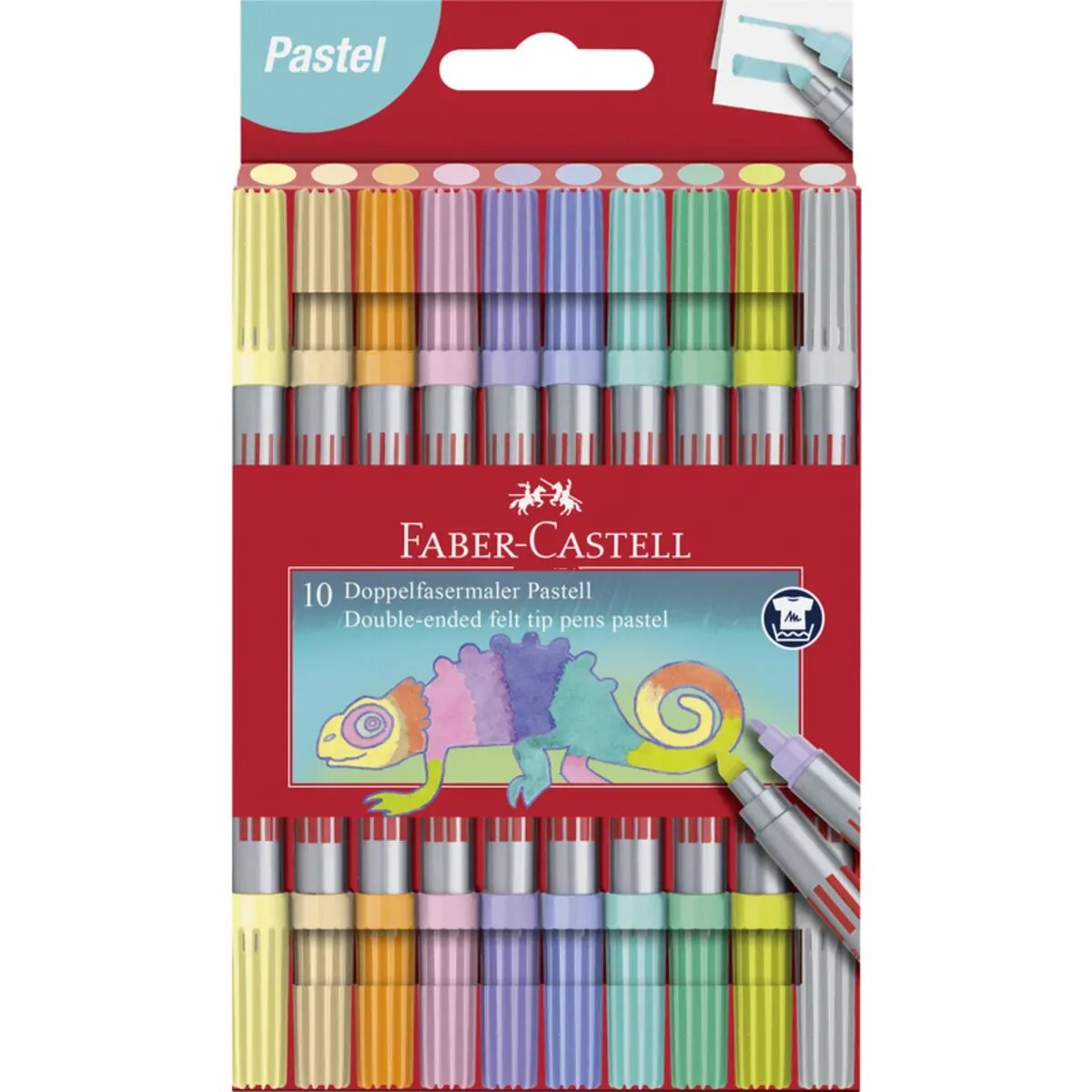 Faber-Castell Doppelfasermaler 10er Etui Pastell