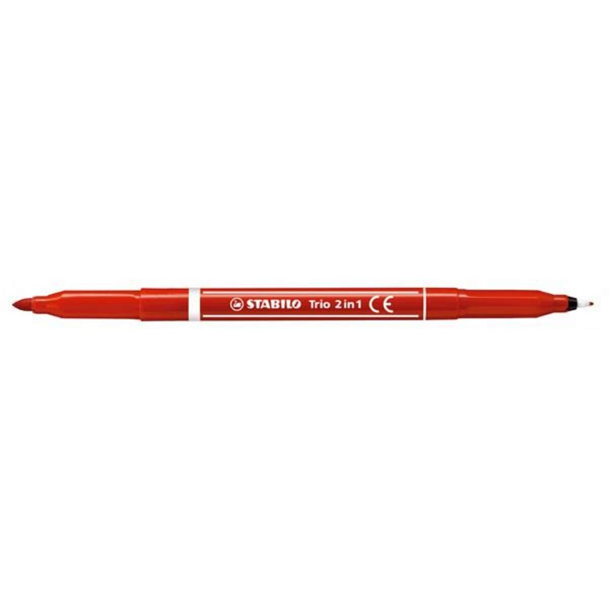 Filzstift und Fineliner in einem - STABILO Trio 2 in 1 - rot