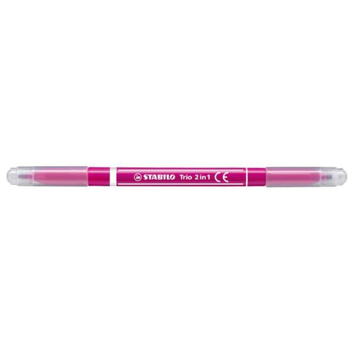 Filzstift und Fineliner in einem - STABILO Trio 2 in 1 - rosa