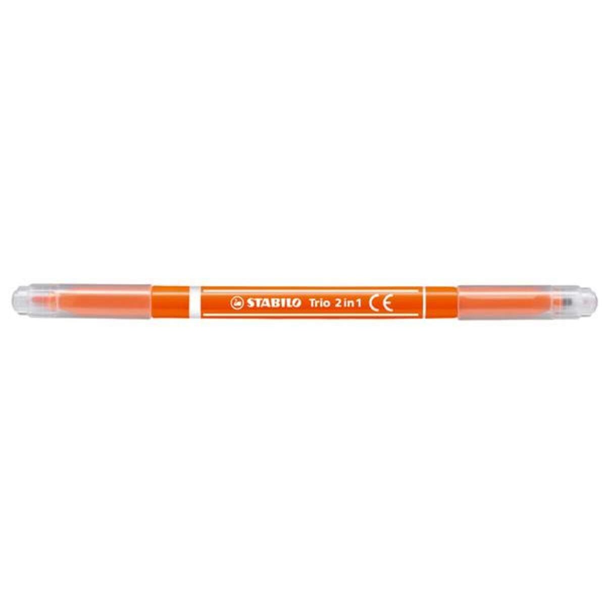 Filzstift und Fineliner in einem - STABILO Trio 2 in 1 - orange